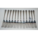 A part sterling silver cutlery set by Spaulding & Co comprising twelve dinner forks, twelve