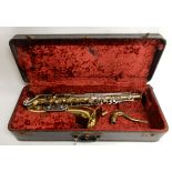 A tenor saxophone with inscription "Pennsylvania", model D-2154, with a case (af) Condition