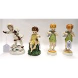 Four Royal Worcester figures including two Wednesday's Child, Friday's Child and December
