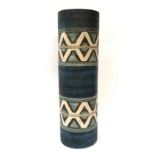 A Troika cylindrical vase decorated by Penny Black, 36cm high Condition Report: Nice condition.