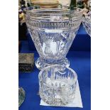 A Waterford crystal millennium champagne bucket and matching dish