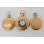 A gold plated half hunter pocket watch the mechanism signed Grand Trunk Pacific Special, together