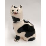 A Grielda Hill Wemyss pottery miniature model of a cat, 9cm high Condition Report: crazing to glaze.