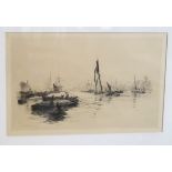 WILLIAM LIONEL WYLLIE RA, RI, RE The Highway of Nations, signed, etching, 30 x 48cm Condition