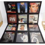 A lot of Elvis Presley vinyl LP records with wall hanging frames with From Memphis, The Complete