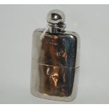 A silver spirit flask, Birmingham 1891, 14cm high, 205gms Condition Report: Available upon request