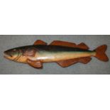 A fibre glass model of a fish, 120cm long Condition Report: Available upon request