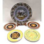 A large Versace plate 'A world of Peace', no 108/9999, 31cm diameter and four smaller plates