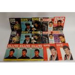 A lot of Elvis Presley monthly special hard back books including 1963 1964 1965 1966 1967 1968