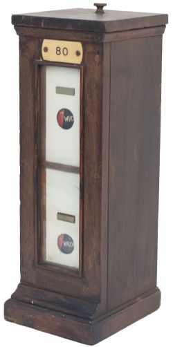 GWR mahogany cased signal double slot repeater ivorine plated 80 and also stamped in the base