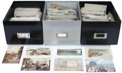 A collection of approximately 1800 railway postcards. Views of bridges, locos, stations etc. Some