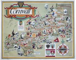 Poster BR(W) CORNWALL by Bowyer. Quad Royal 40in x 50in. In excellent condition.