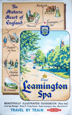 Poster BR(W) ROYAL LEAMINGTON SPA. Double Royal 25in x 40in. In good condition with minor edge