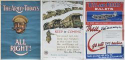 Wartime posters x 3 USA, UK , Spitfire Etc