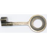 Tyers bronze single line key token SKIPTON SWINDEN BRANCH. In ex signal box condition.