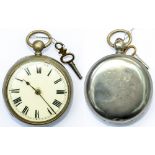 Midland Railway nickel cased pocket watch with an American Seth Thomas Thomaston, Connecticut