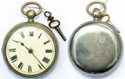 Midland Railway nickel cased pocket watch with an American Seth Thomas Thomaston, Connecticut