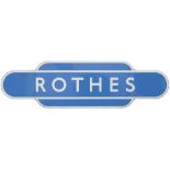 Totem BR(SC) FF ROTHES from the former Great North Of Scotland Railway station between Craigellachie