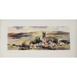 Carriage print WIDECOMBE-IN-THE-MOOR near ASHBURTON, DEVON from an original water colour painting by