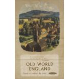 Poster BR(M) BREDON WORCESTERSHIRE OLD WORLD ENGLAND by Ronald Lampitt. Double Royal 25in x 40in. In