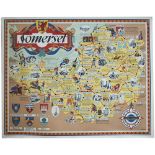 Poster BR(W) SOMERSET by Bowyer. Quad Royal 40in x 50in. In excellent condition.