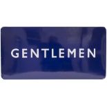 BR(E) FF enamel railway sign GENTLEMEN measuring 36in x 18in. In very good condition.