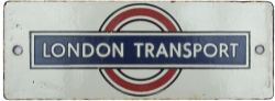 London Transport enamel Timetable Heading measuring 8.25in x 3in. In very good condition.