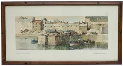 Carriage Print SEAHOUSES, NORTHUMBERLAND by Jack Merriott R.I. The harbour on the North Sunderland