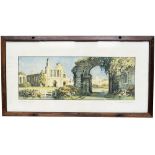 Carriage print BYLAND ABBEY, YORKSHIRE by E.W. Haslehurst. A rare print from the LNER Pre War