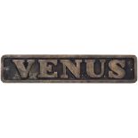 Nameplate VENUS ex 0-4-0ST built by Hawthorn Leslie in 1918 as works number 3336. Spent all of its