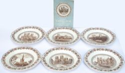 LNER china Cathedral Plates a full set of 6 of the first series consisting of: Durham, Norwich,