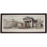Carriage Print ENTRANCE TO EUSTON STATION, LONDON by Claude Buckle R.I. from the BR LMR Railway