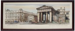 Carriage Print ENTRANCE TO EUSTON STATION, LONDON by Claude Buckle R.I. from the BR LMR Railway