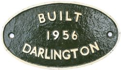 Worksplate BUILT DARLINGTON 1956 ex BR Diesel 08 originally numbered D3241 and later 08173. The loco