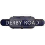 Totem BR(E) HF DERBY ROAD from the former Great Eastern Railway station between Ipswich and