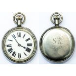 Southern Railway nickel cased pocket watch with American Waltham Watch Co 15 jewel movement No