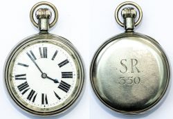 Southern Railway nickel cased pocket watch with American Waltham Watch Co 15 jewel movement No