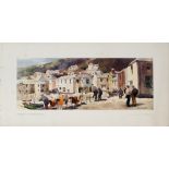 Carriage print MOUSEHOLE near PENZANCE, CORNWALL from an original water colour painting by Jack