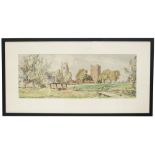 Original water colour painting for the LNER carriage print, TATTERSHALL LINCOLNSHIRE by Freda