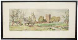 Original water colour painting for the LNER carriage print, TATTERSHALL LINCOLNSHIRE by Freda