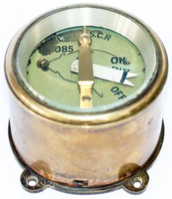 LB&SCR Sykes brass cased Distant Signal Indicator. In good condition with some paint loss to the