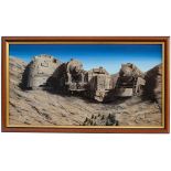 Original oil painting on canvas MOUNT RUSHMORE REVISITED by Barry Price depicting four American