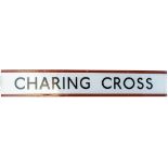 London Transport underground enamel frieze sign CHARING CROSS. In very good condition measures