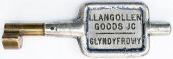 GWR/BR-W Tyers No9 single line aluminium key token with a bronze end LLANGOLLEN GOODS JC -