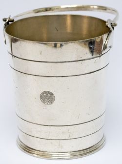 Pullman silverplate Ice Bucket marked on the front with full PULLMAN CAR COMPANY LIMITED Coat Of