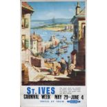 Poster BR(W) ST IVES by John Power. Double Royal 25in x 40in. In very good condition with minor