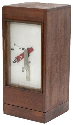 GWR mahogany cased signal box Distant Signal Indicator. In very good condition.