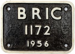 Tenderplate BR1C 1172 1956 ex BR Riddles STD Class 9F 2-10-0 92083. Allocated to Wellingborough,