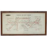 BR Suburban Routes Dunstable Hitchin etc Carriage print BRITISH RAILWAYS SUBURBAN LINE ROUTE DIAGRAM