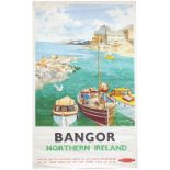 Poster BR(M) BANGOR NORTHERN IRELAND by A. J. Wilson. Double Royal measures 25in x 40in. In good